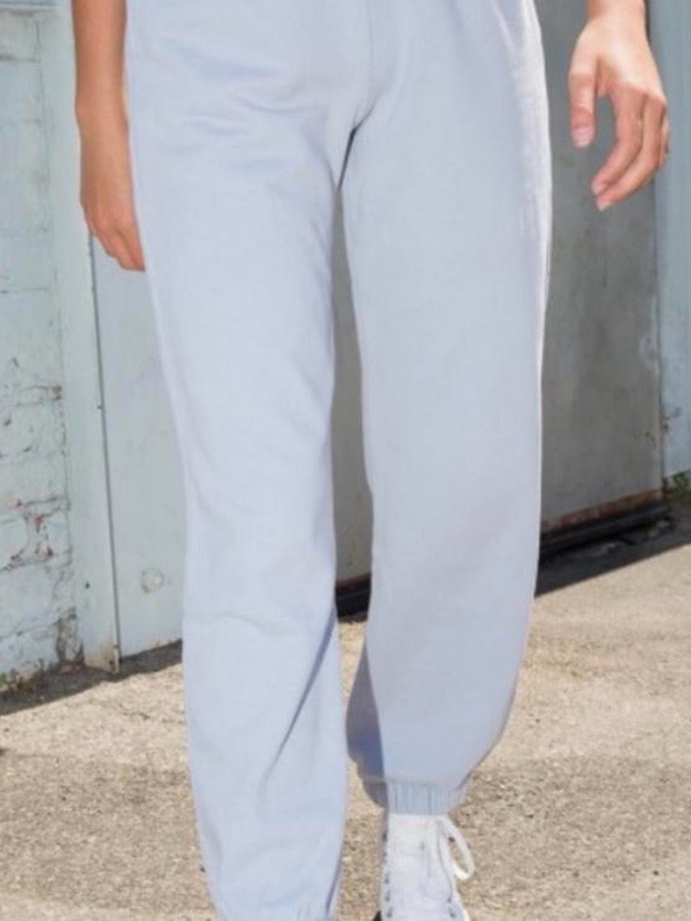 Light Blue Women's High-Waist Jeans - Casual Jogger Style